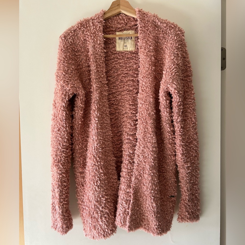 Hollister Cozy Pink Oversized Cardigan Sweater